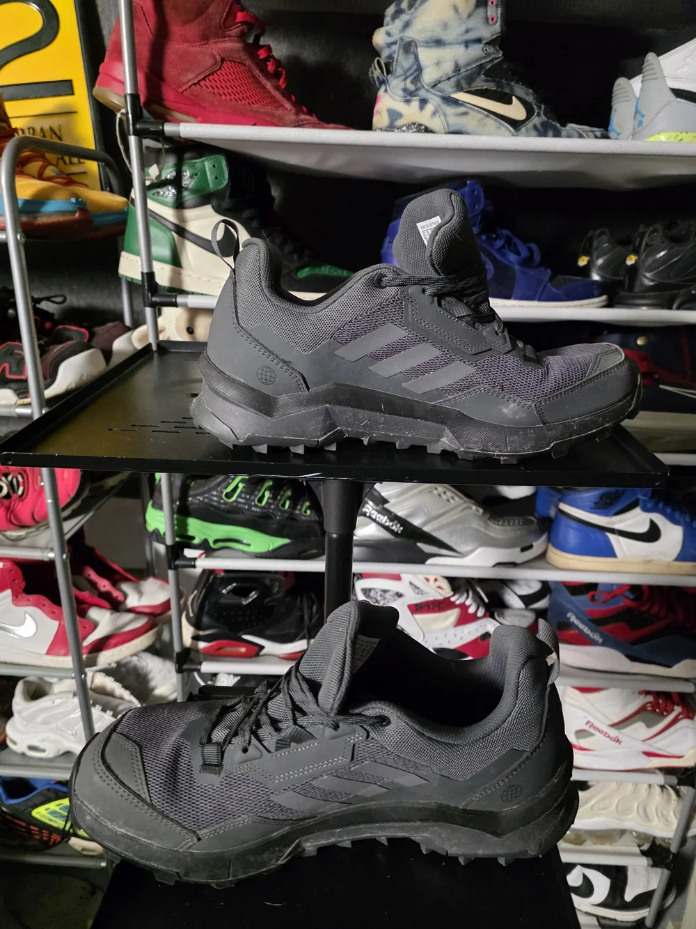 🔥 adidas Terrex Men's Size 9.5 Dark Gray/Black Trail Sneakers